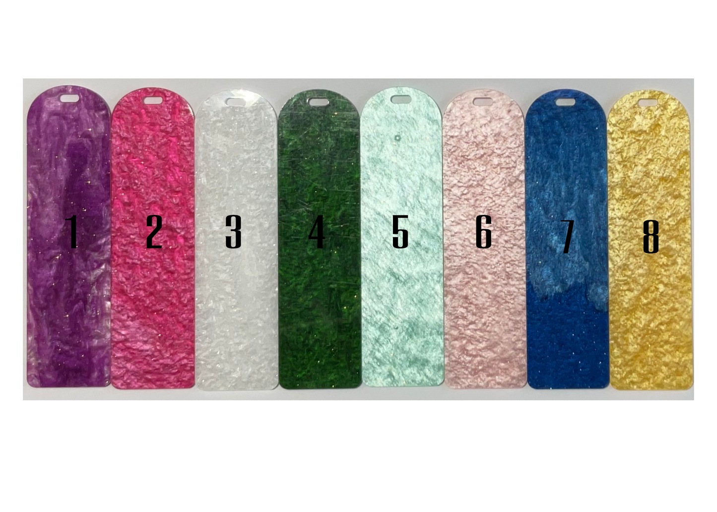 Acrylic Bookmarks - Mica Design with Specs of Glitter