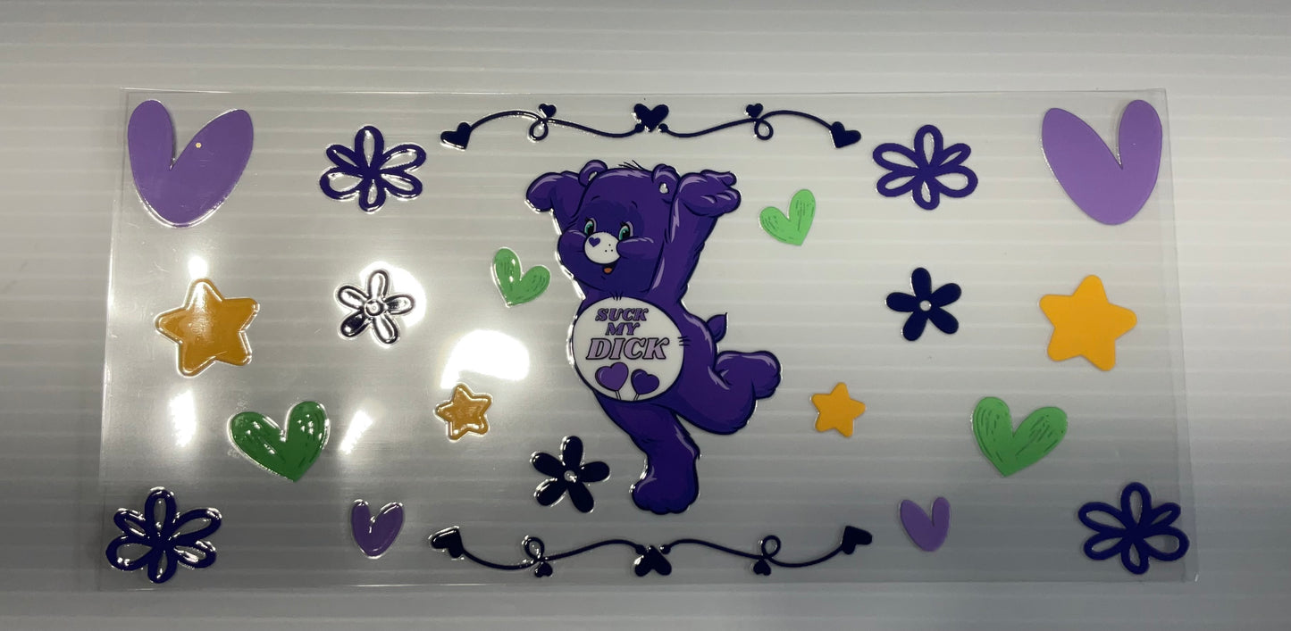 Naughty Bear - UV DTF Tumbler Wrap