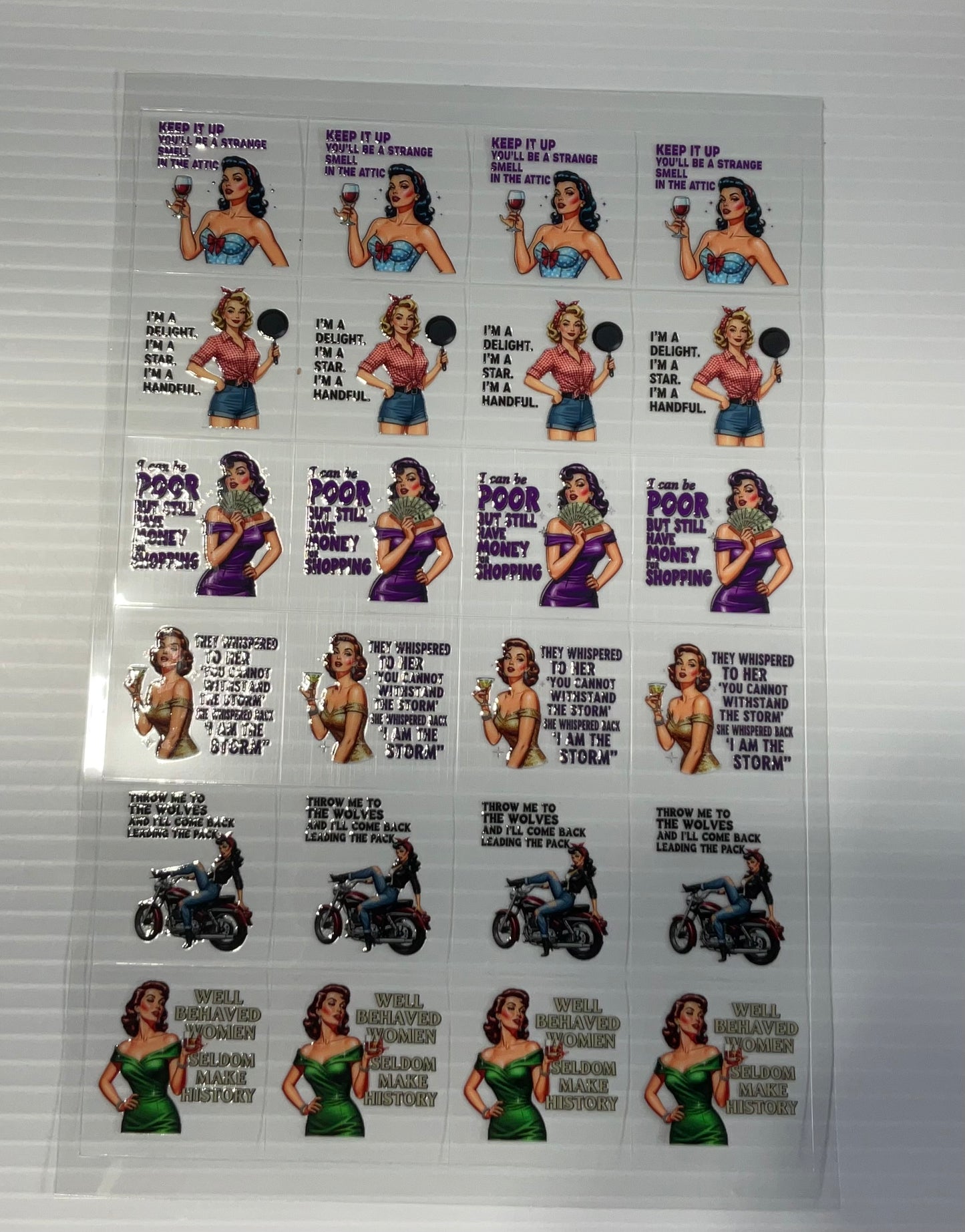 Sassy 50’s Ladies - UV DTF Kiss Cut