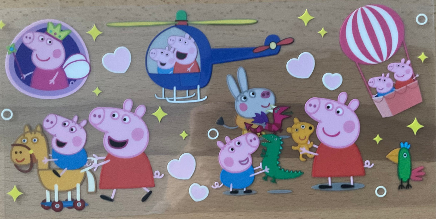 Peppa Pig - UV DTF Tumbler Wrap