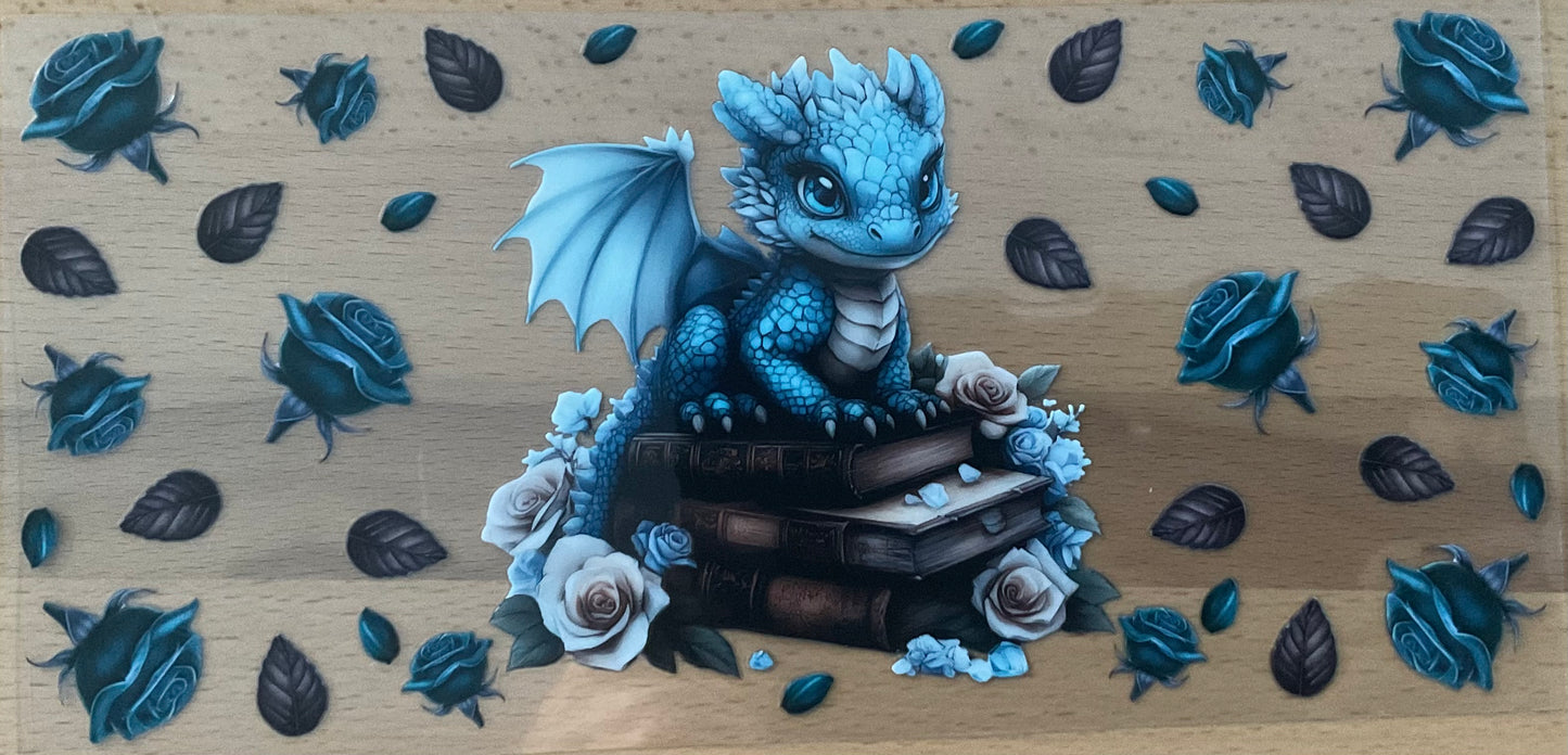 Blue Dragon Books Roses - UV DTF Tumbler Wrap