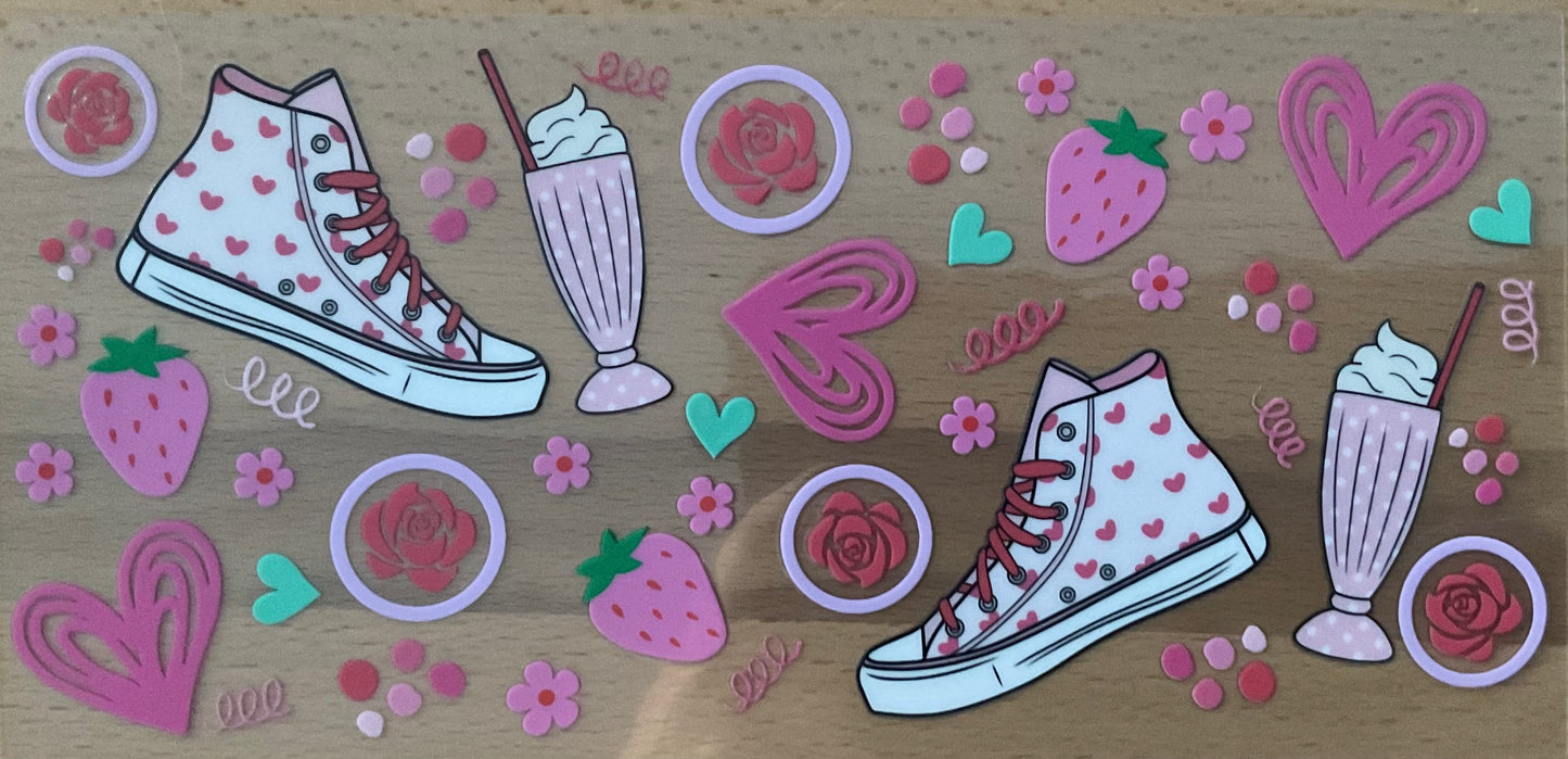 Heart Shoes - UV DTF Tumbler Wrap