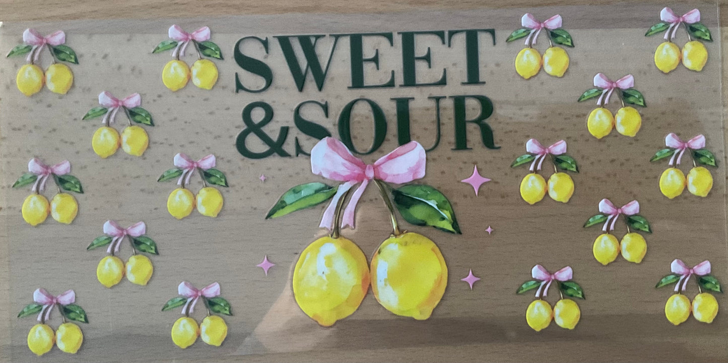 Sweet and Sour Lemons - UV DTF Tumbler Wrap