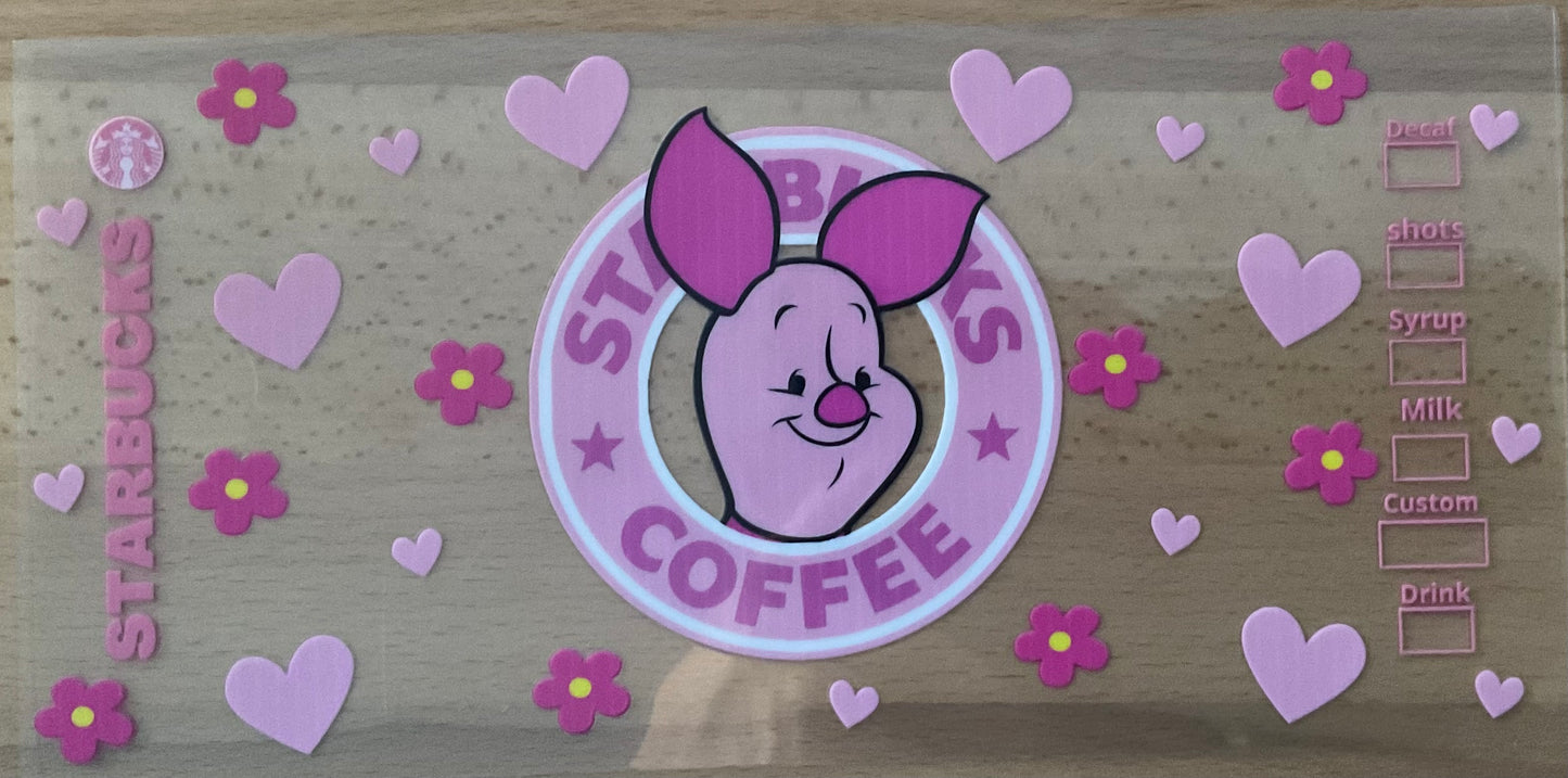 Piglet Buck Coffee - UV DTF Tumbler Wrap