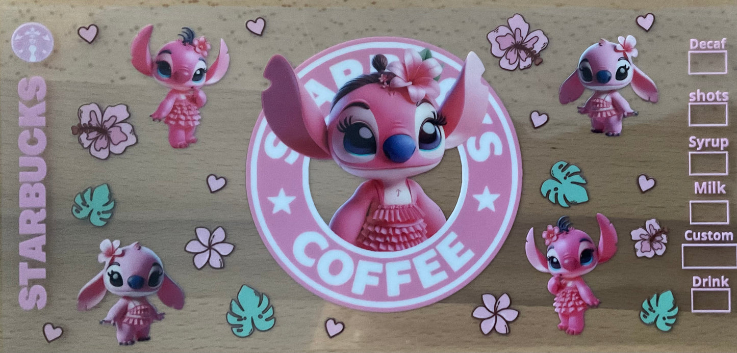 Angel Buck Coffee - UV DTF Tumbler Wrap