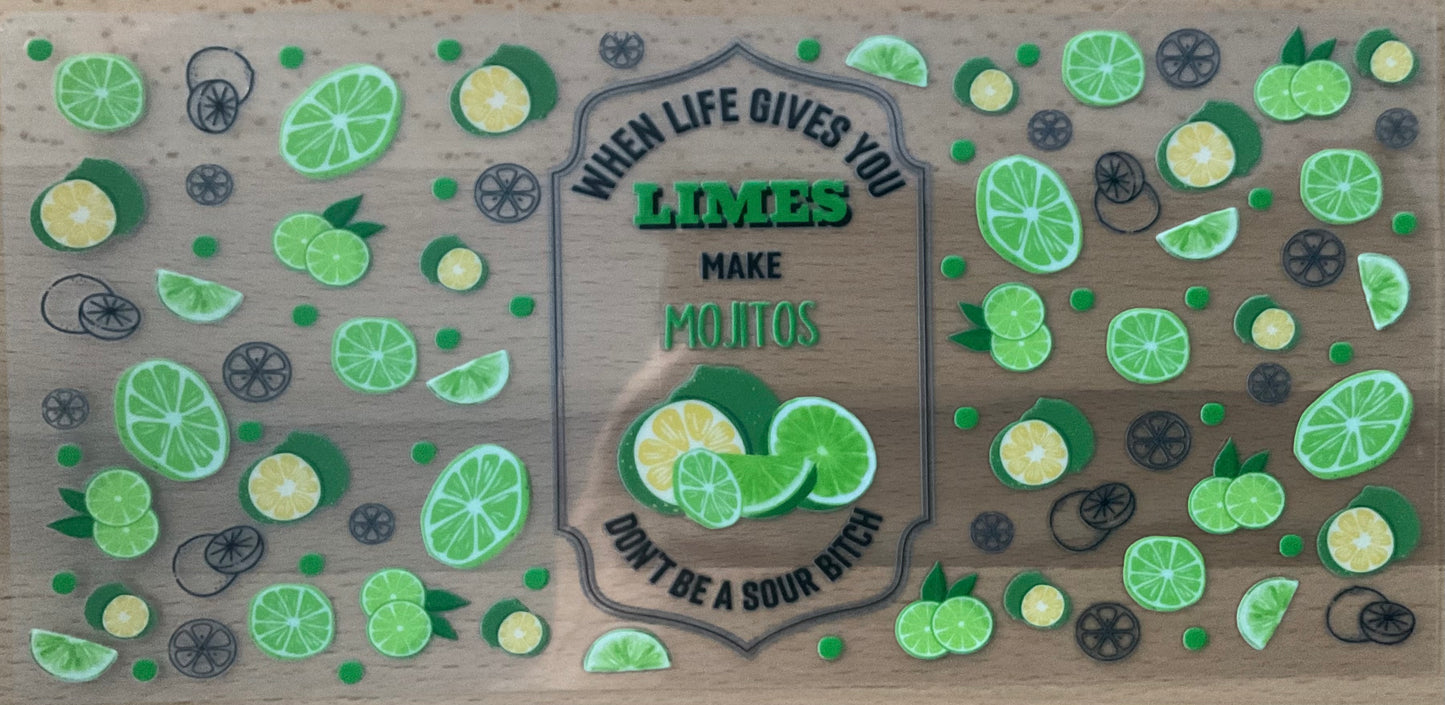 When life gives you limes… - UV DTF Tumbler Wrap