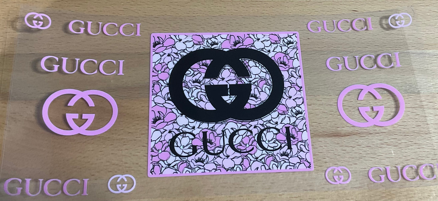 G Pink - UV DTF Tumbler Wrap