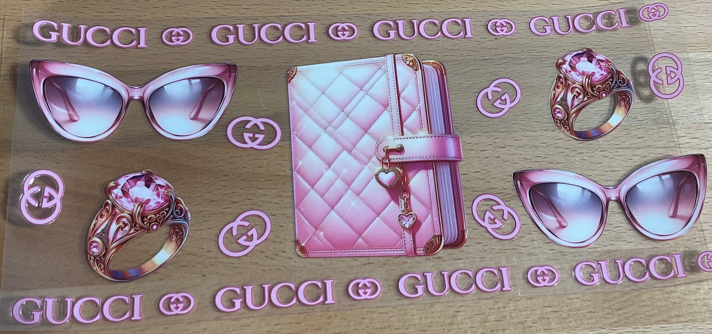 G Pink Boujie Elements - UV DTF Tumbler Wrap