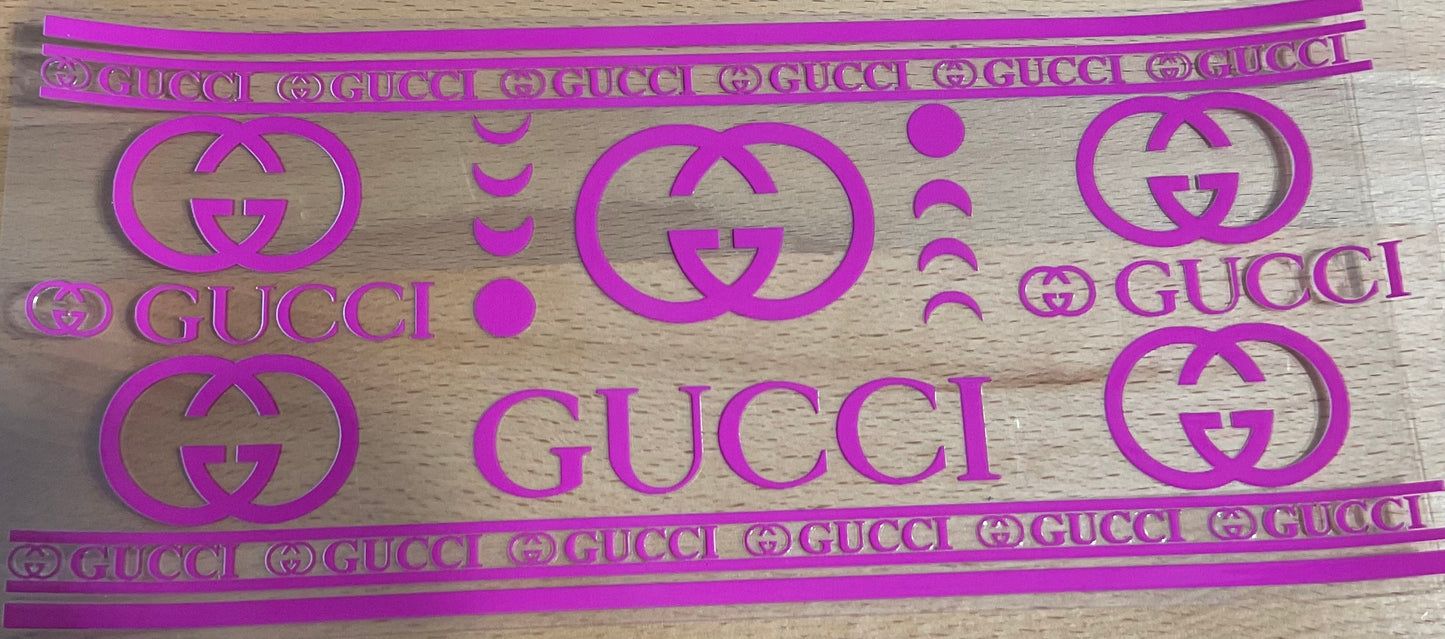 G Pink - UV DTF Tumbler Wrap