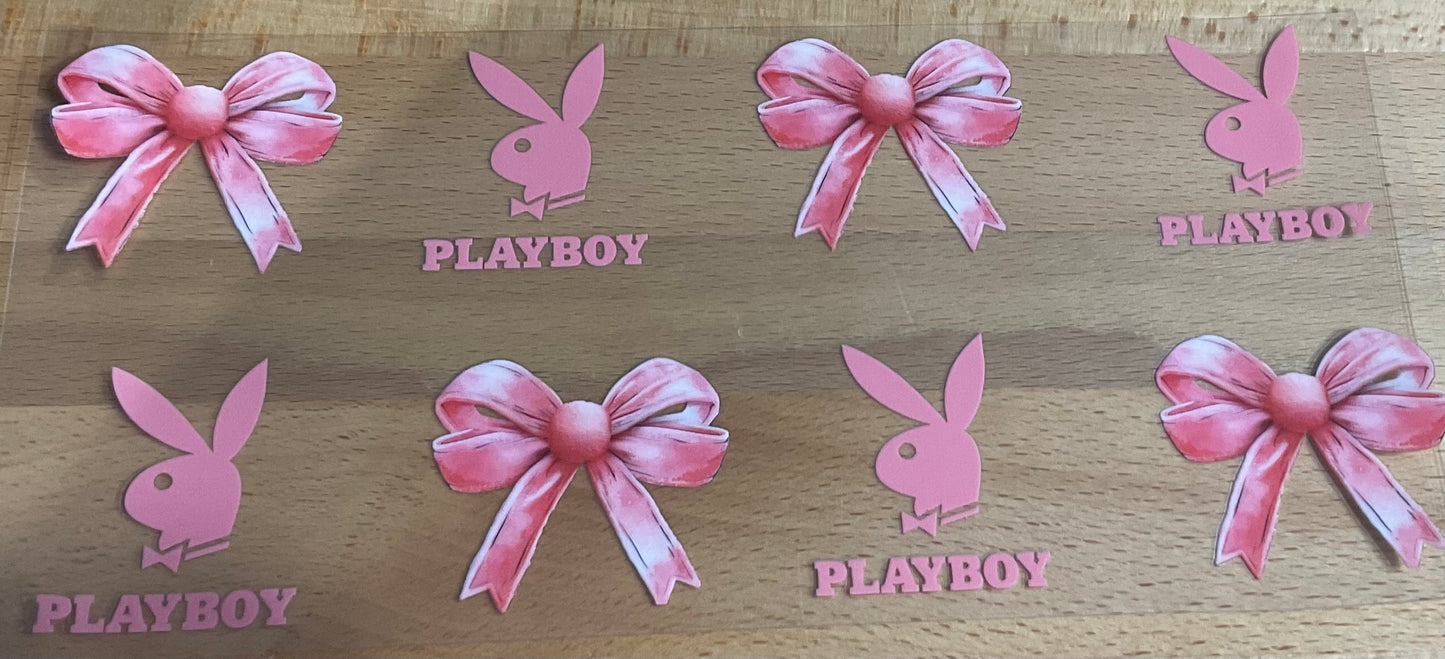 P Pink Boy Bunny - UV DTF Tumbler Wrap
