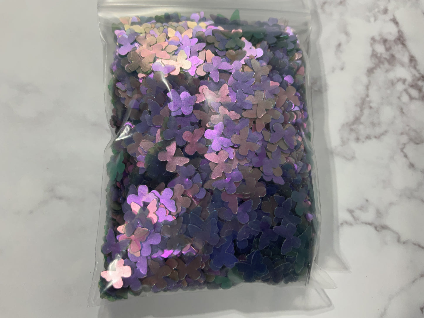 Dark Purple Translucent Butterflies - Glitter Shapes