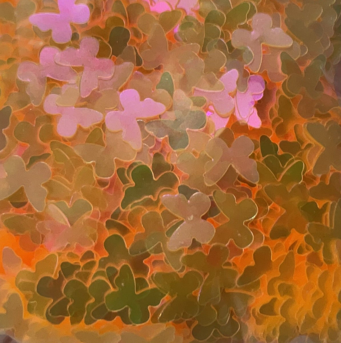 Orange Butterflies - Glitter Shapes