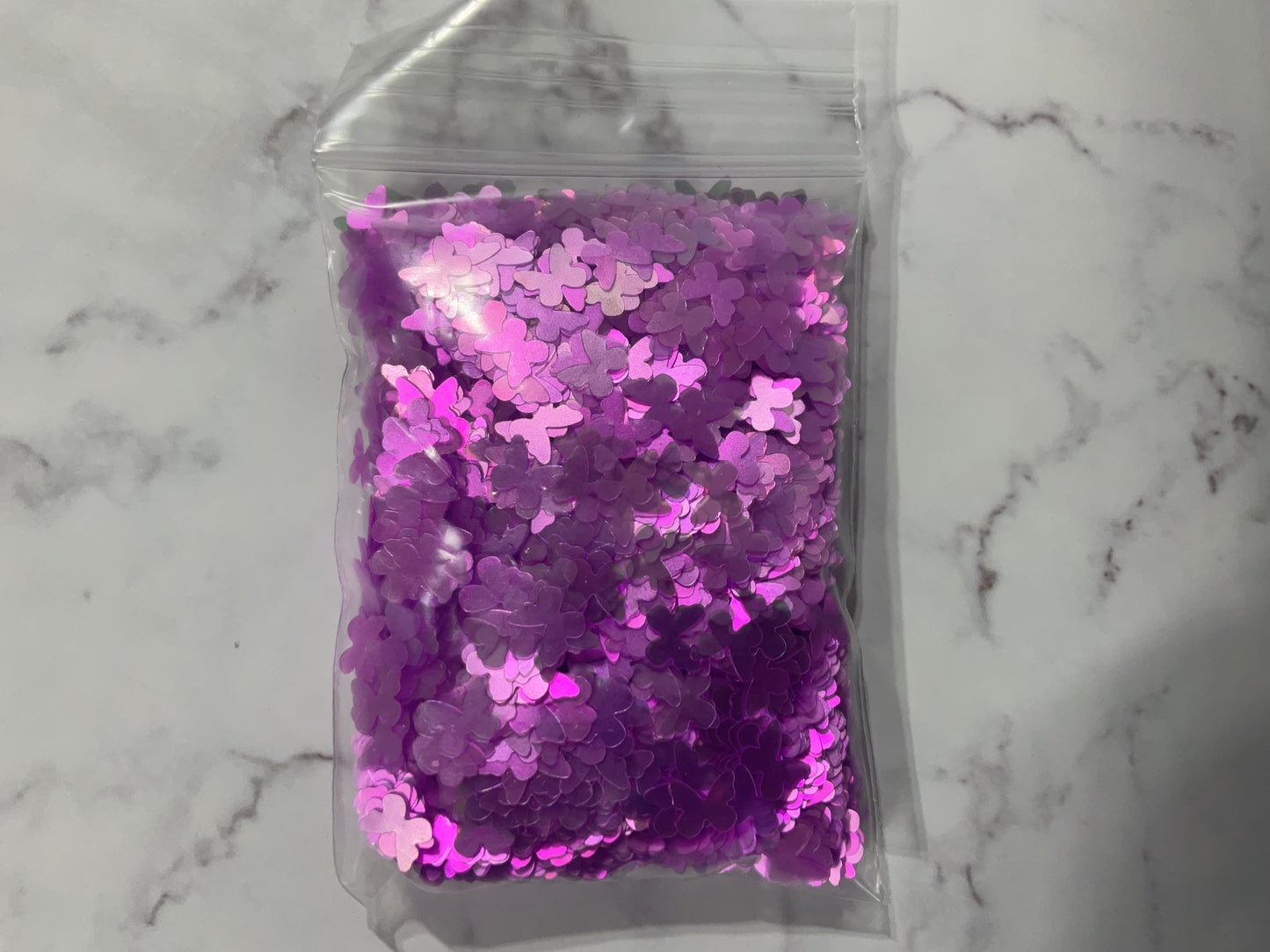 Purple Translucent Butterflies - Glitter Shapes