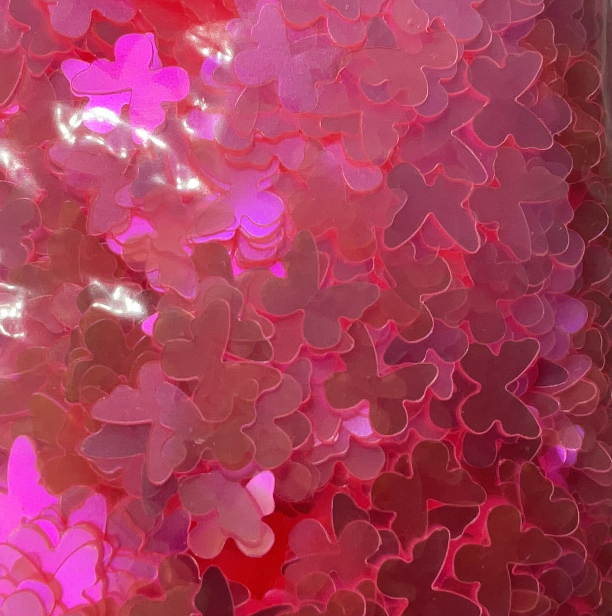 Pink Translucent Butterflies - Glitter Shapes