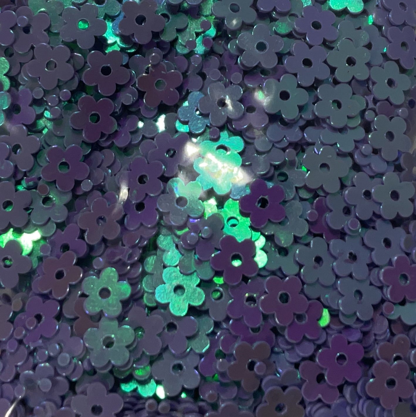 Purple Blue Color Shift Flowers - Glitter Shapes