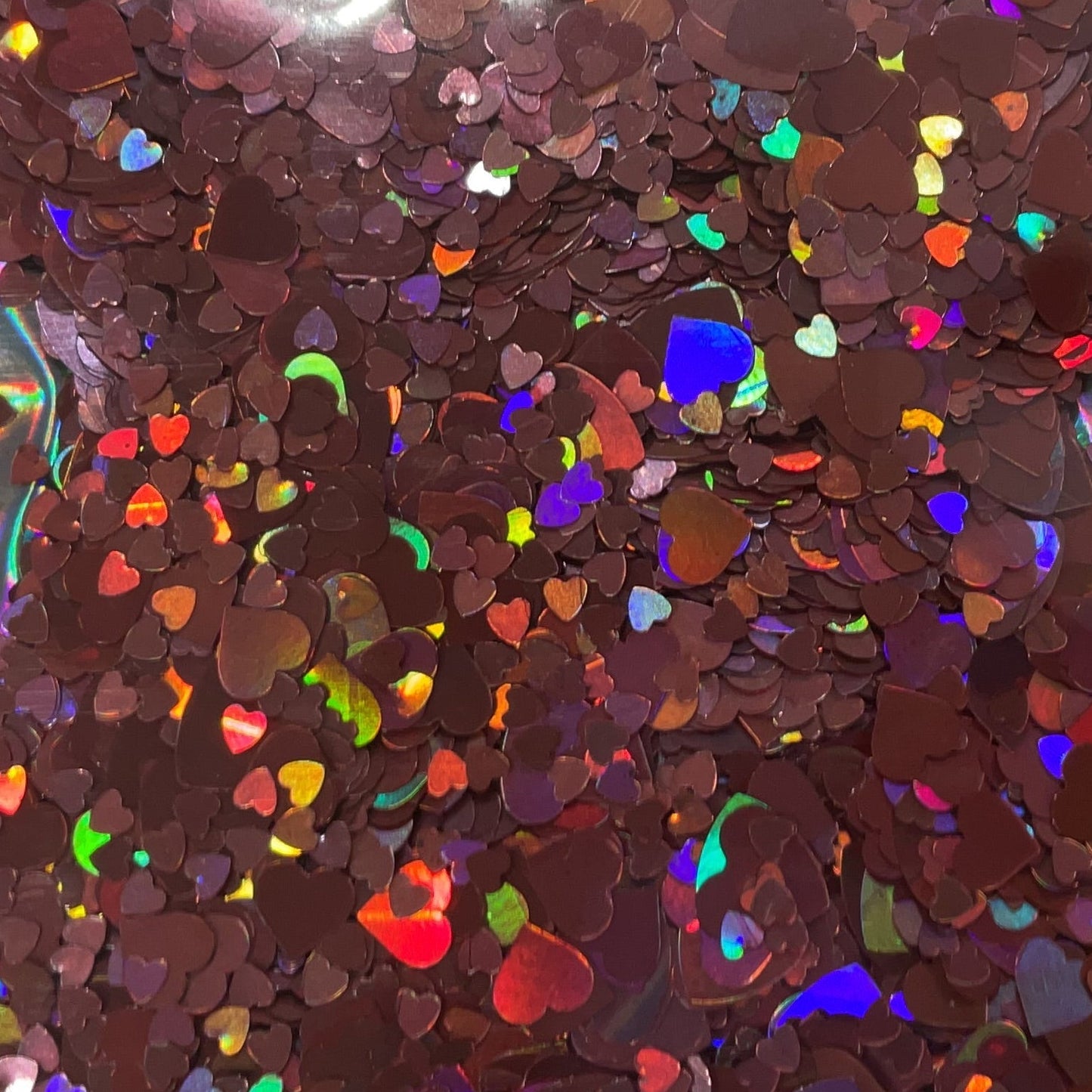 Multi-size Pink Holographic Hearts - Glitter Shapes