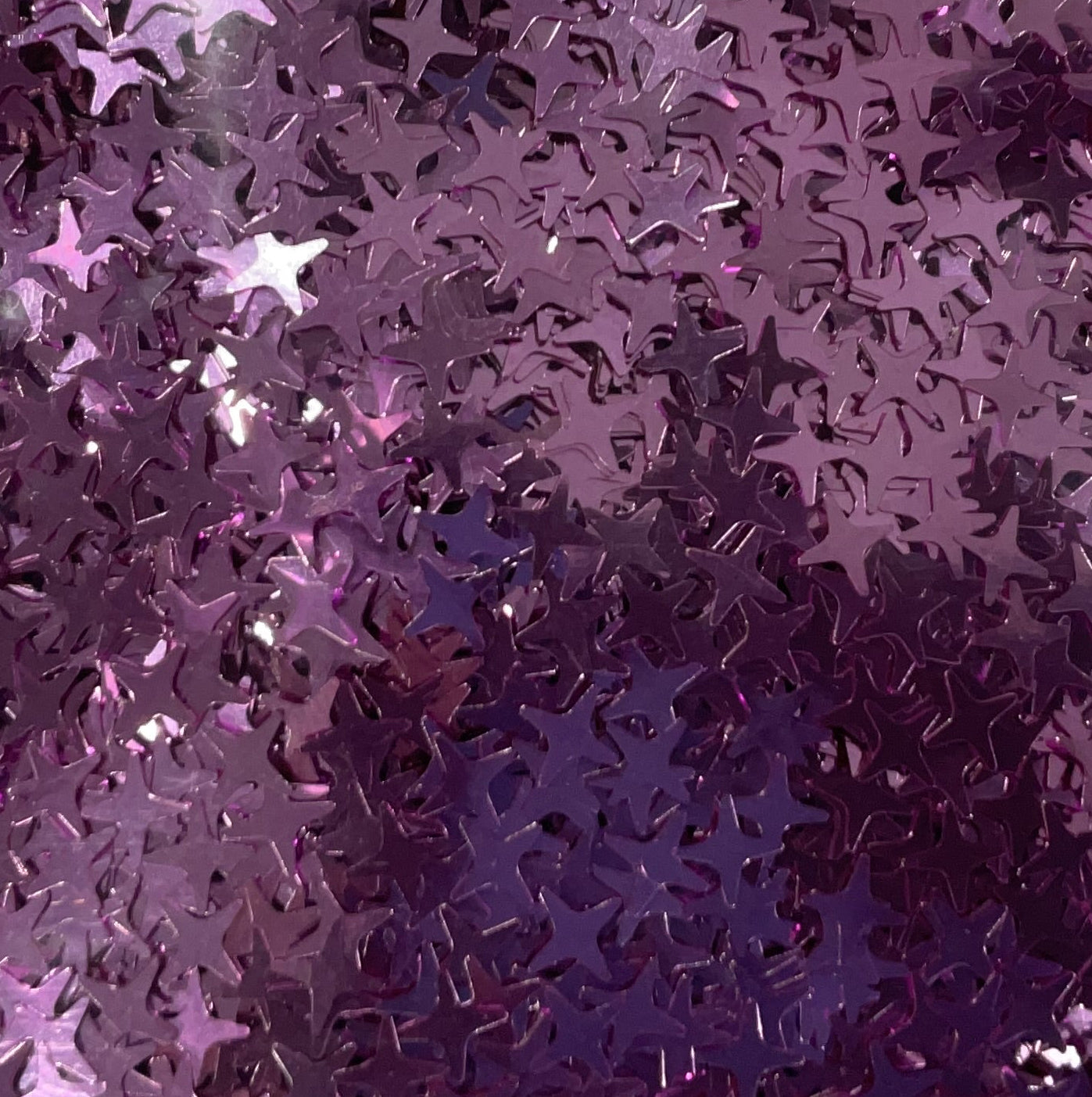 Mini Purple Metallic Stars - Glitter Shapes