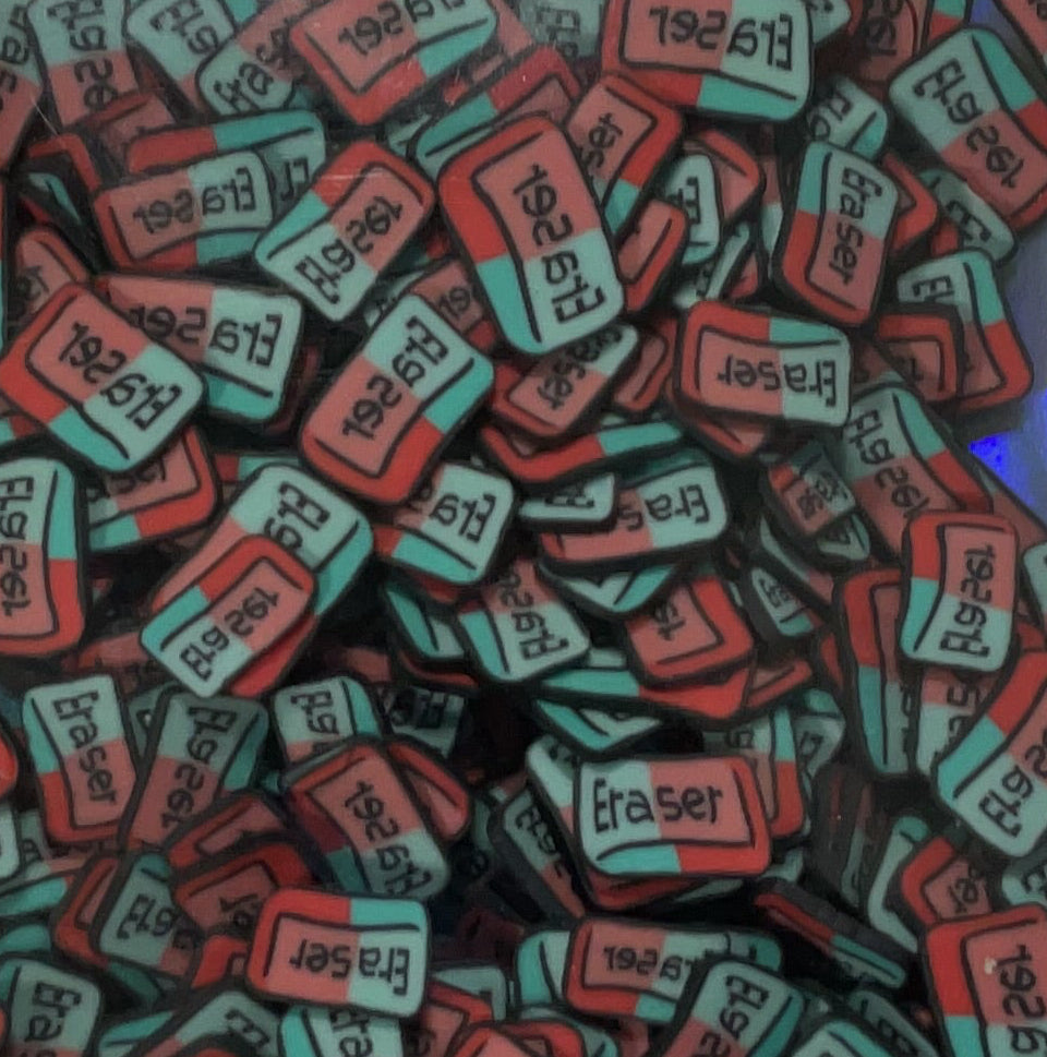 School Erasers - Clay Shapes