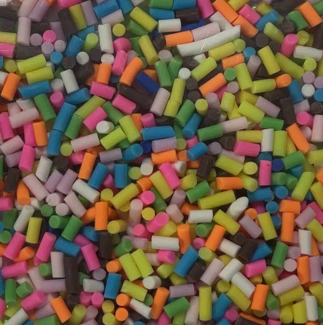 Mini Multi-color Sprinkles - Polymer Clay Shapes
