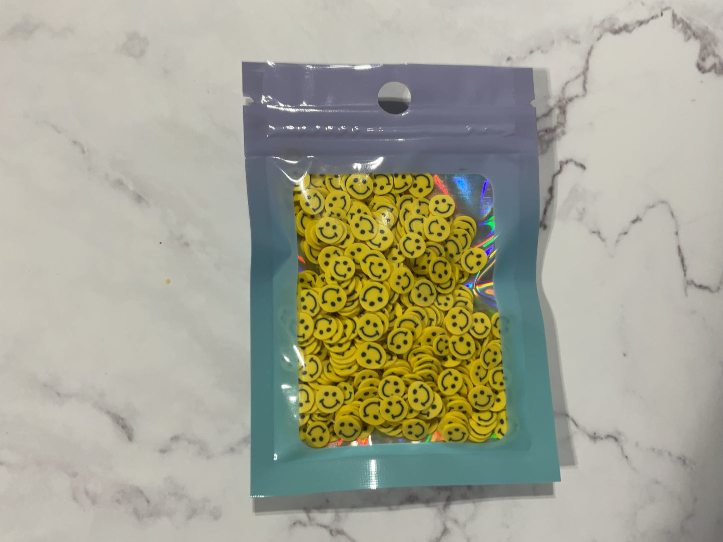 Yellow Happy Faces - Polymer Clay Shapes