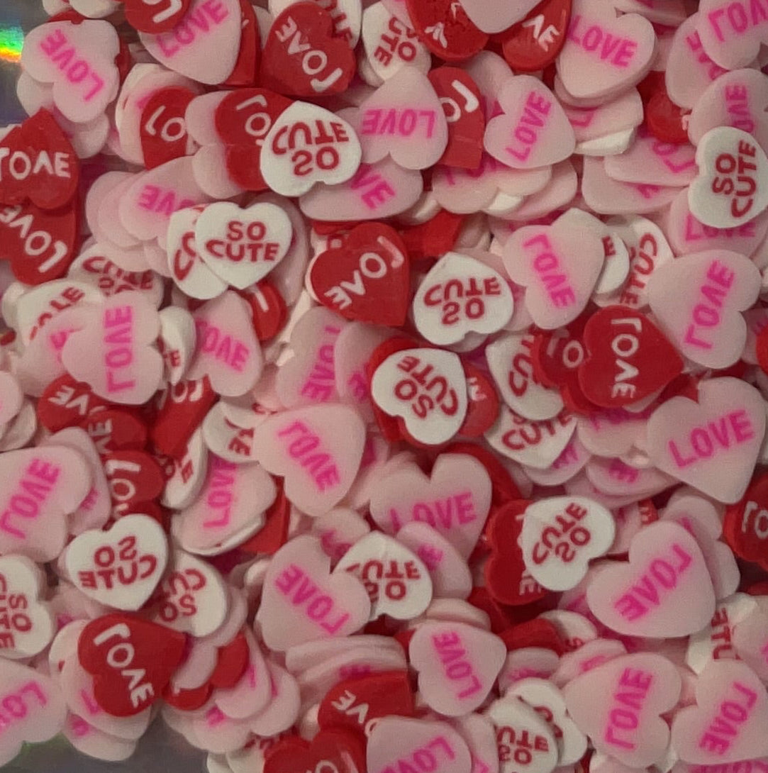 Candy Hearts - Polymer Clay Shapes