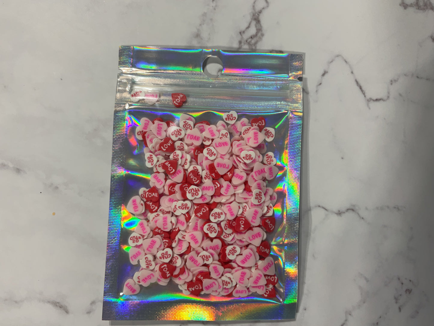 Candy Hearts - Polymer Clay Shapes
