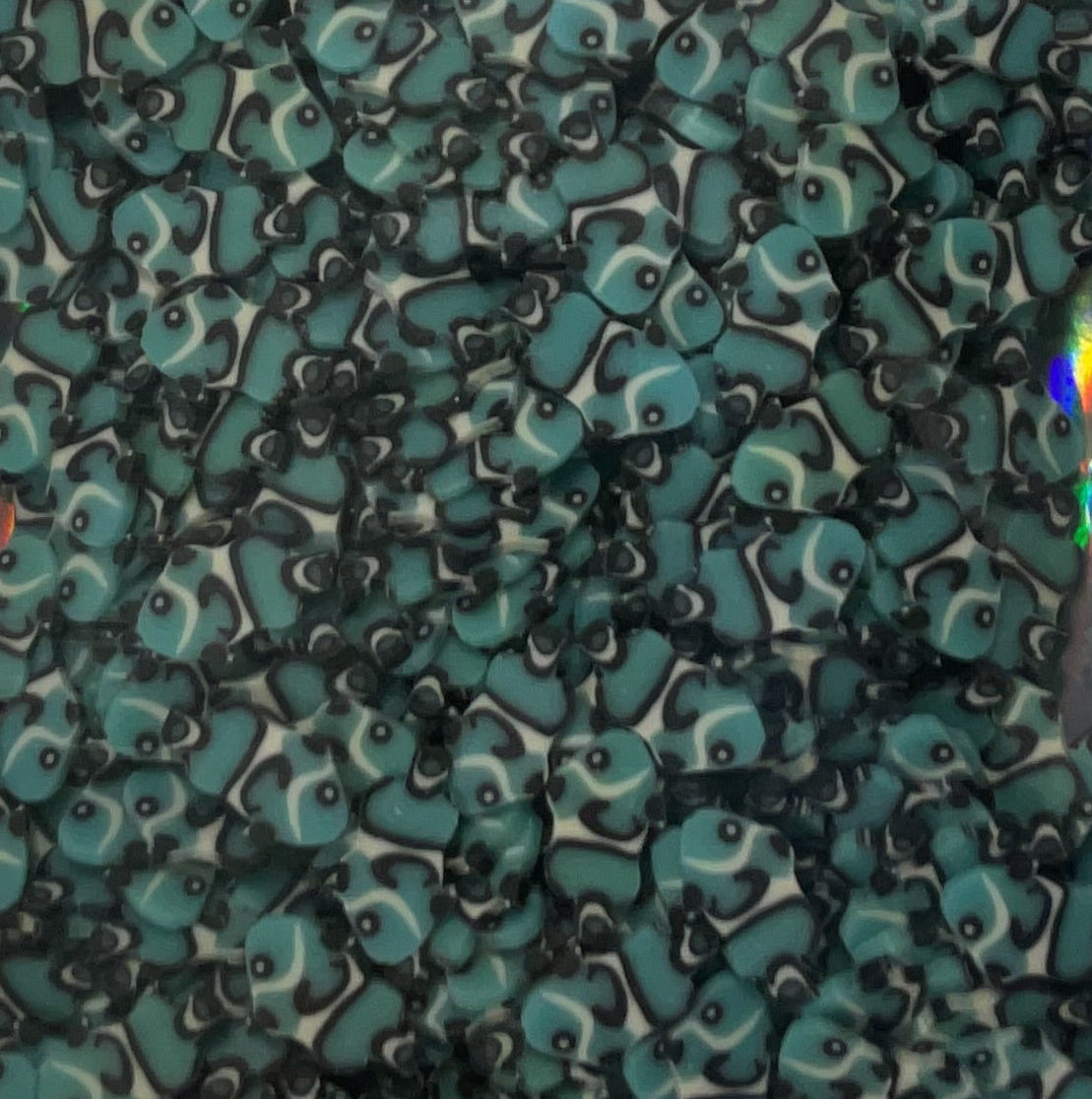 Teal Fish - Polymer Clay Shapes