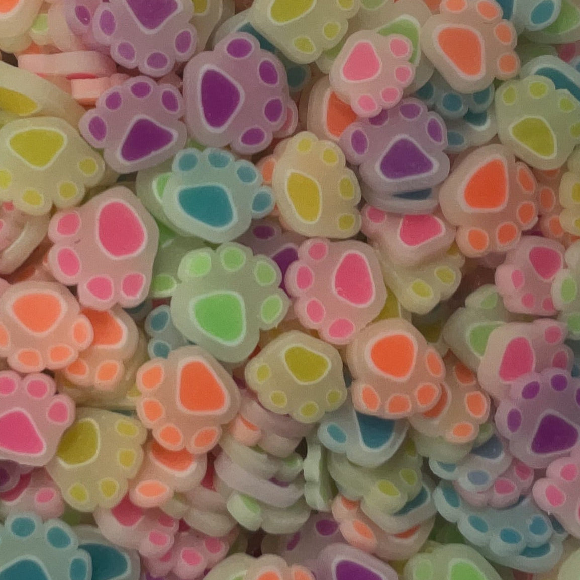 Glow Pet Paws - Polymer Clay Shapes