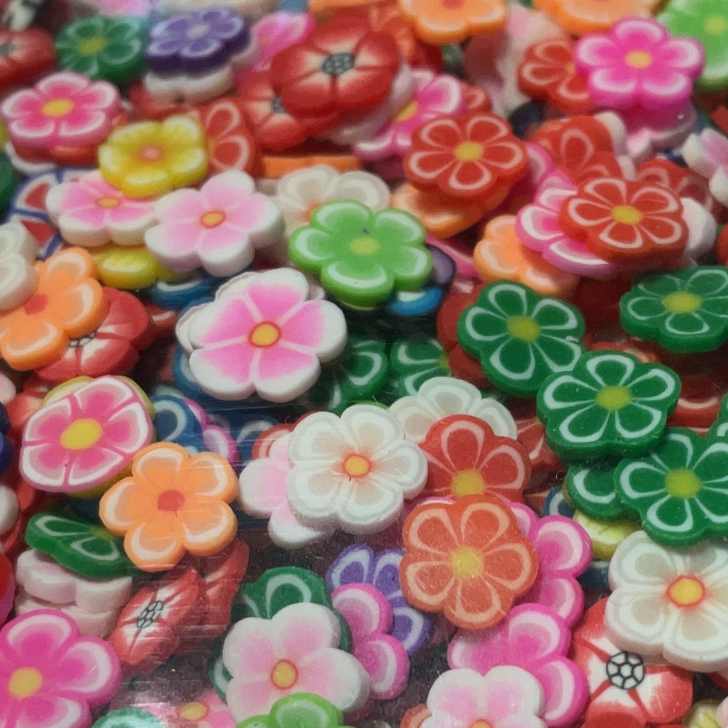 Multicolor Flowers - Polymer Clay Shapes