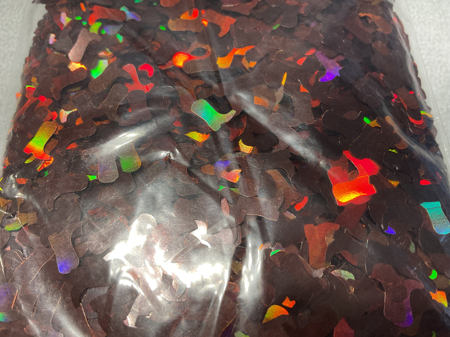 Holographic Cowboy Boots - Glitter Shapes