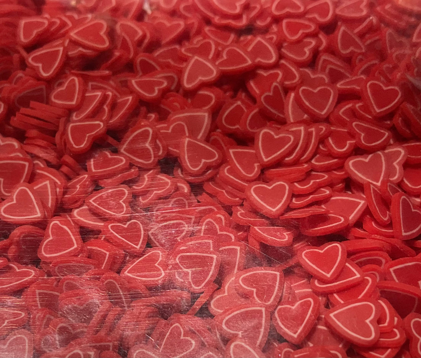 Red Hearts - Polymer Clay Shapes