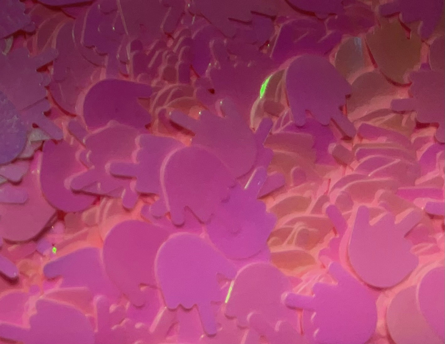 Pink Middle Fingers - Glitter Shapes