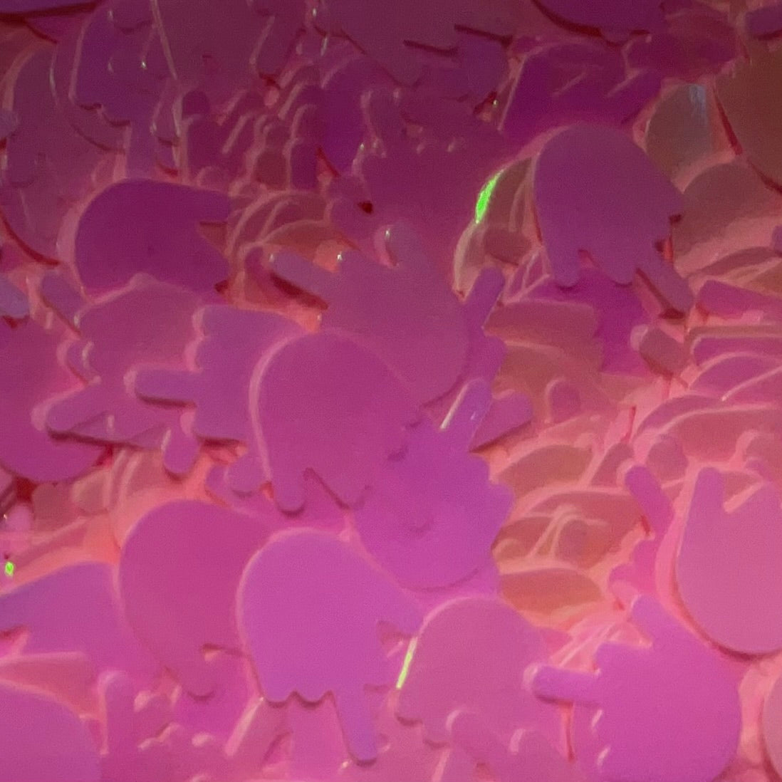 Pink Middle Fingers - Glitter Shapes