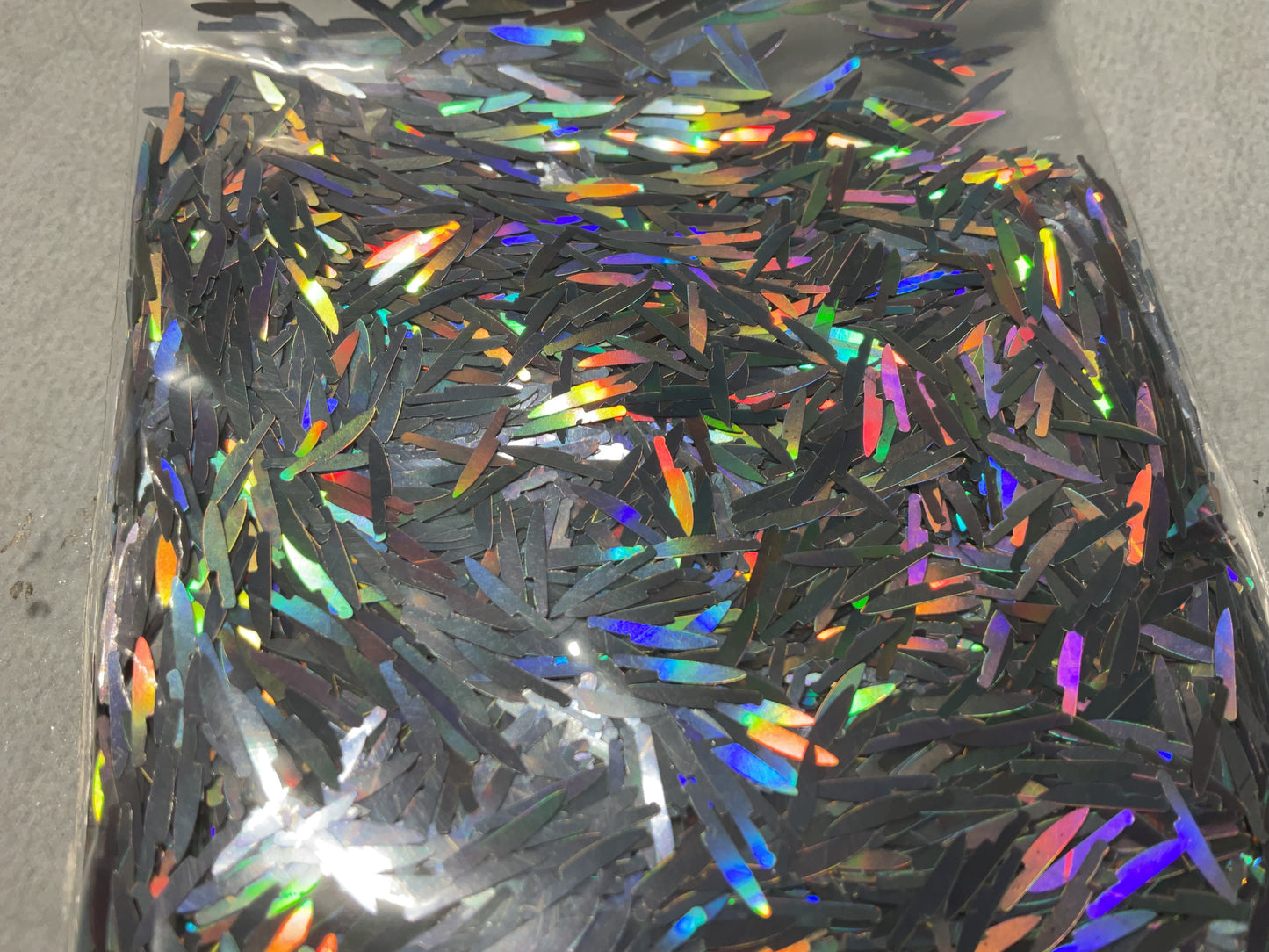 Silver Holographic Knives - Glitter Shapes