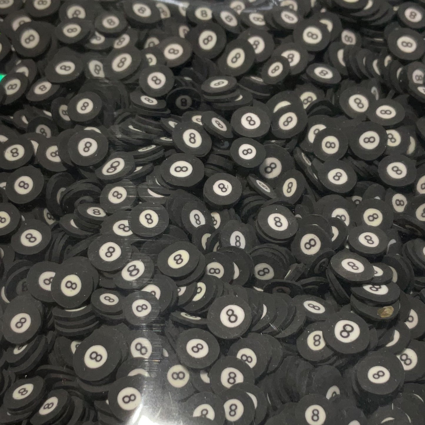Black 8 Balls - Clay Shapes