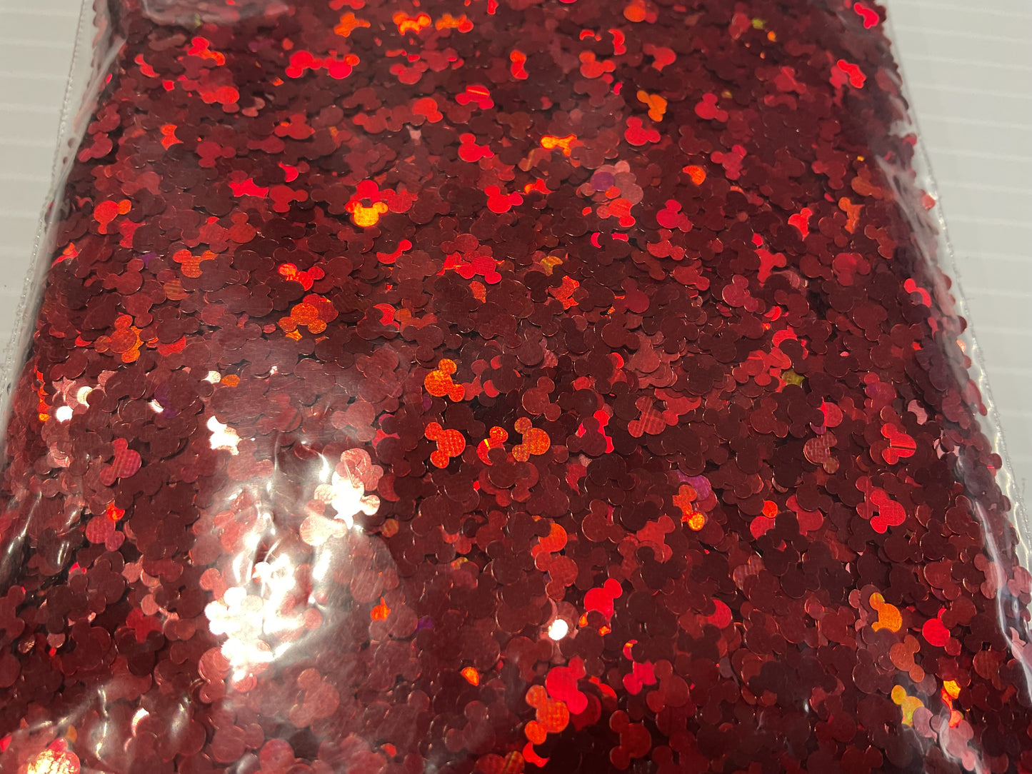 Red Mouse Heads - Glitter Shapes