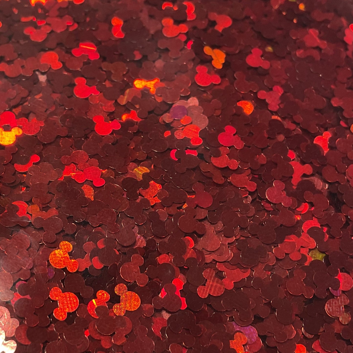 Red Mouse Heads - Glitter Shapes