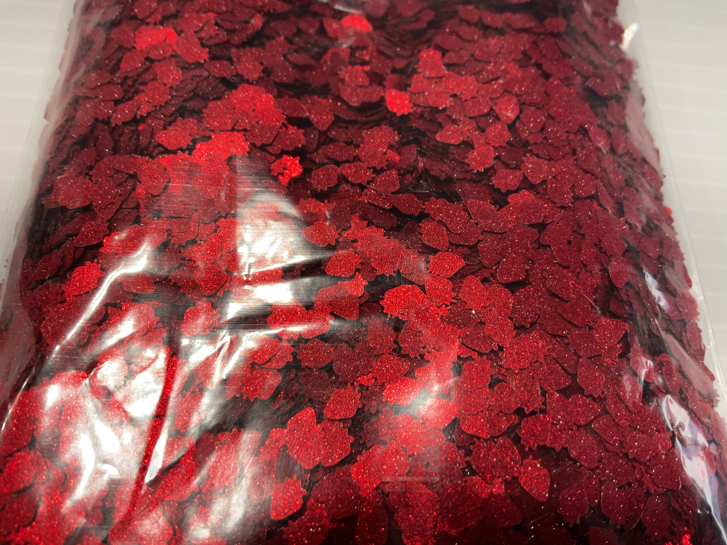 Red Shimmer Strawberries - Glitter Shapes