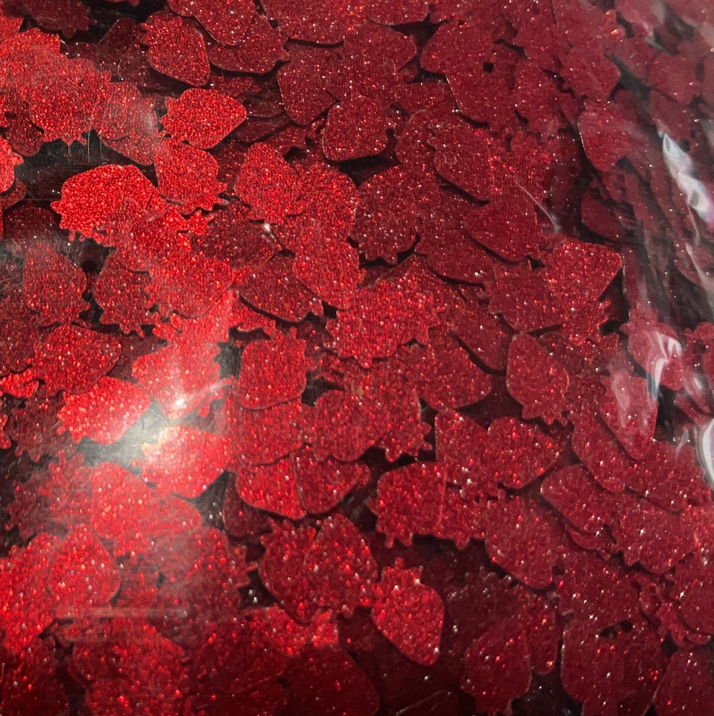 Red Shimmer Strawberries - Glitter Shapes