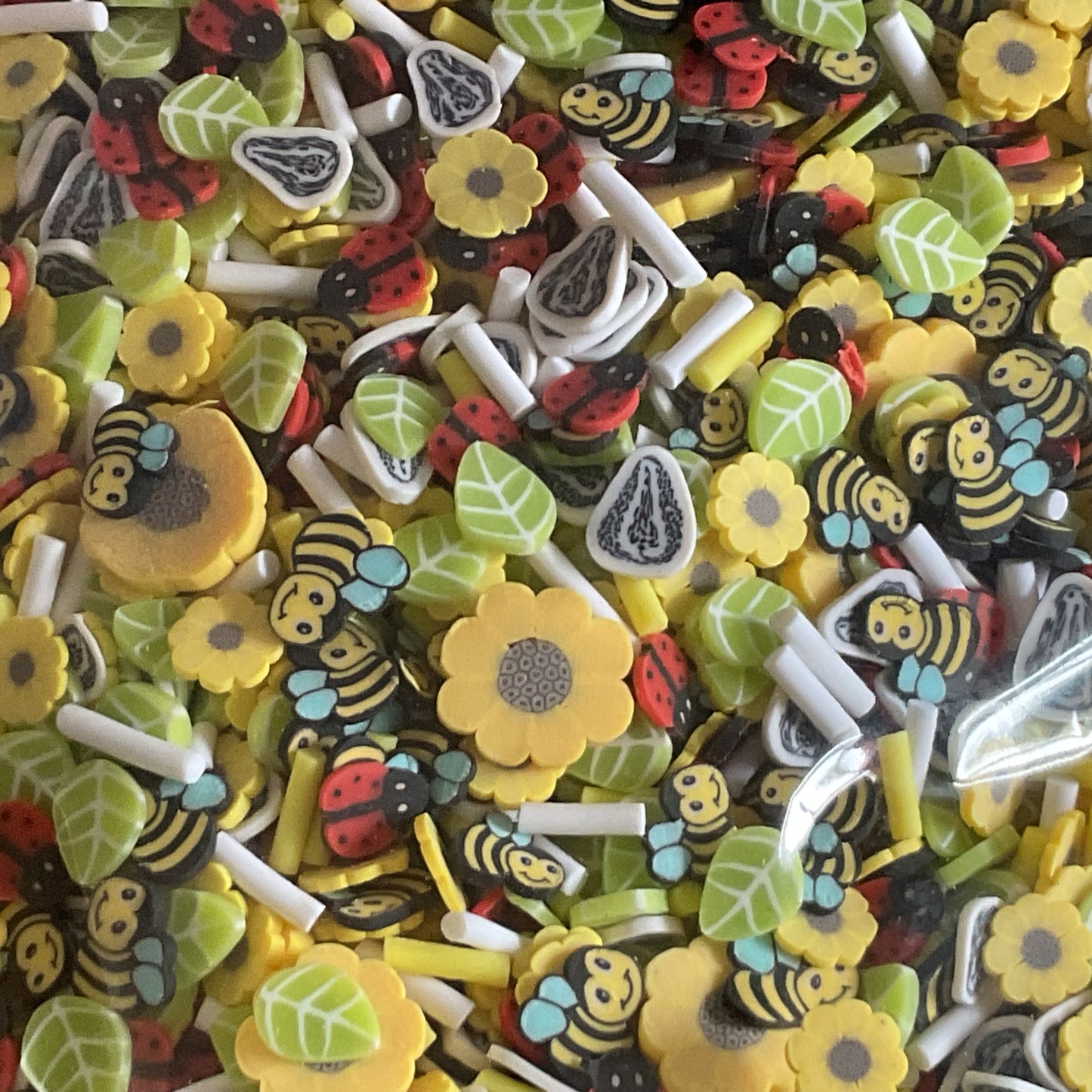 Mixed Bees Sunflowers Ladybugs - Clay Shapes