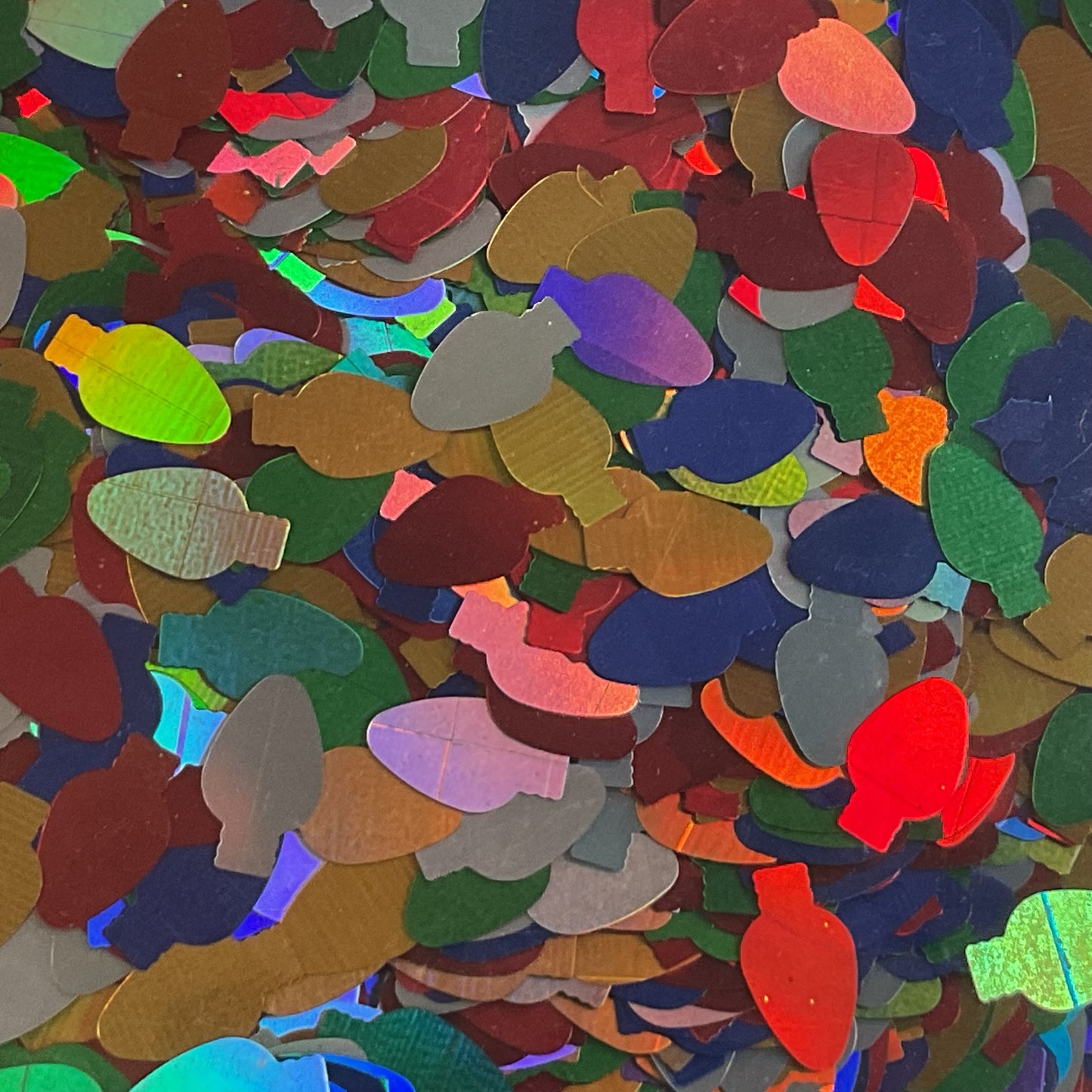 Christmas Light Bulbs - Glitter Shapes