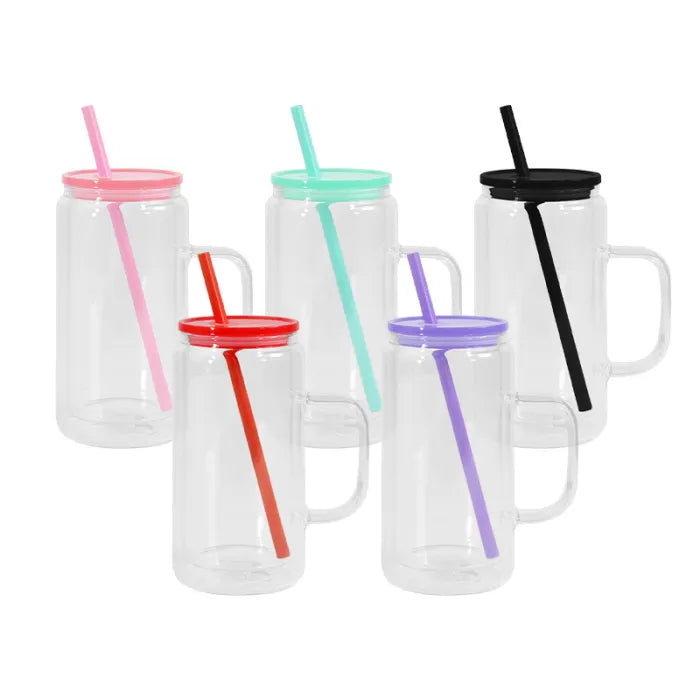 20oz Can Style with Handle Snow Globe Tumbler