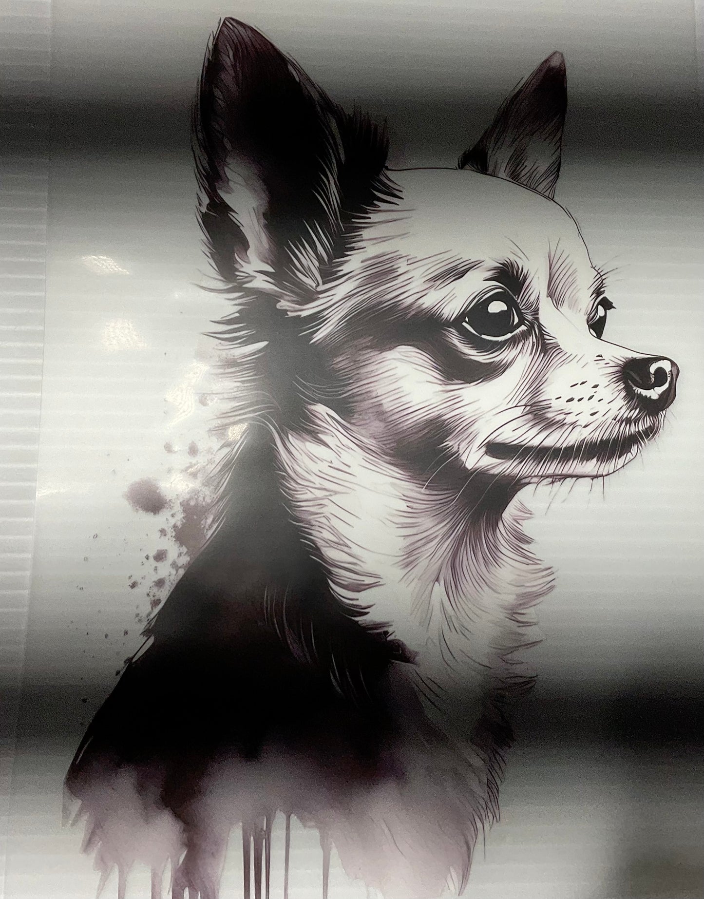 Chihuahua Drawing - DTF Heat Transfer