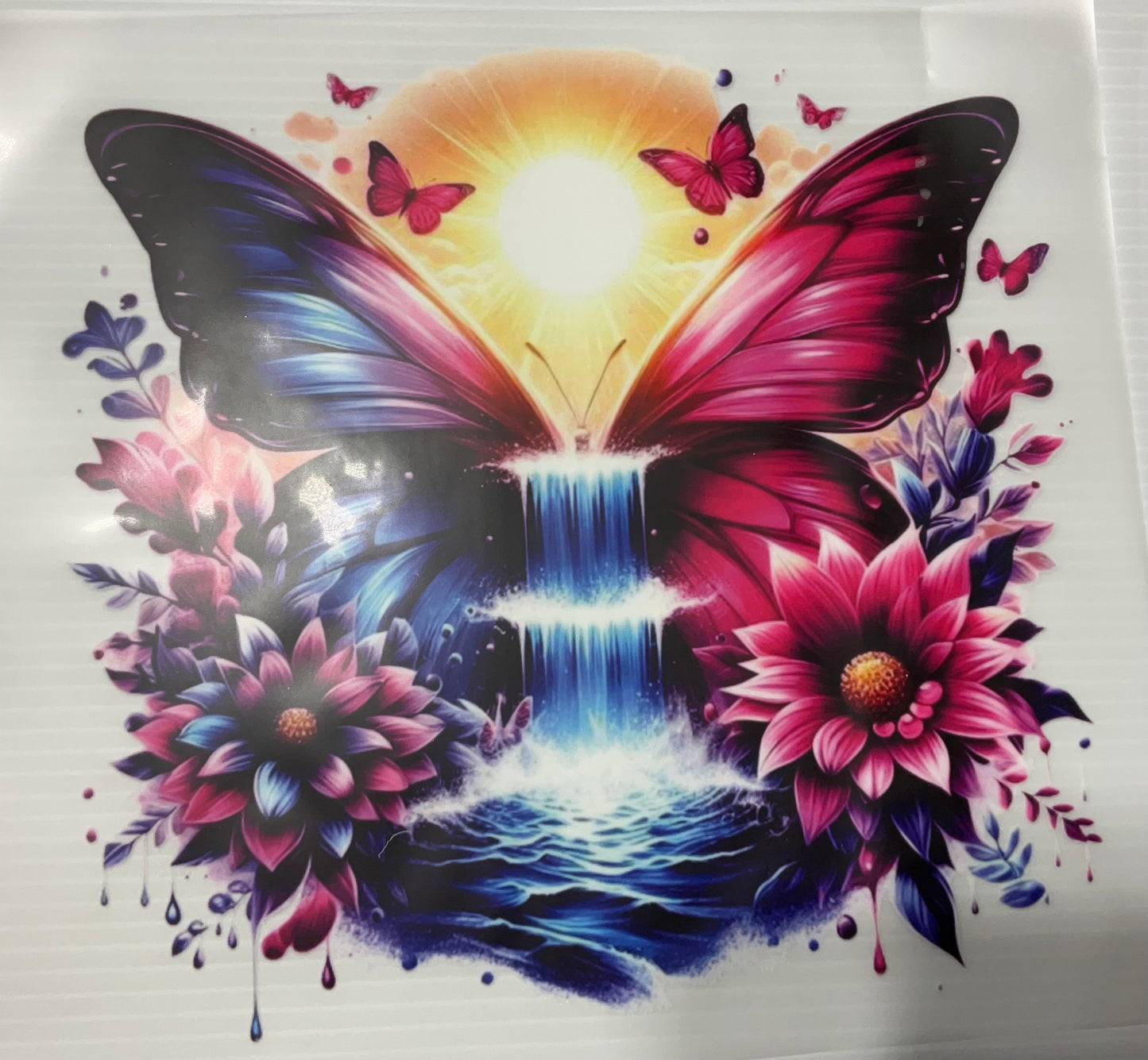 Butterfly Waterfall - DTF Heat Transfer