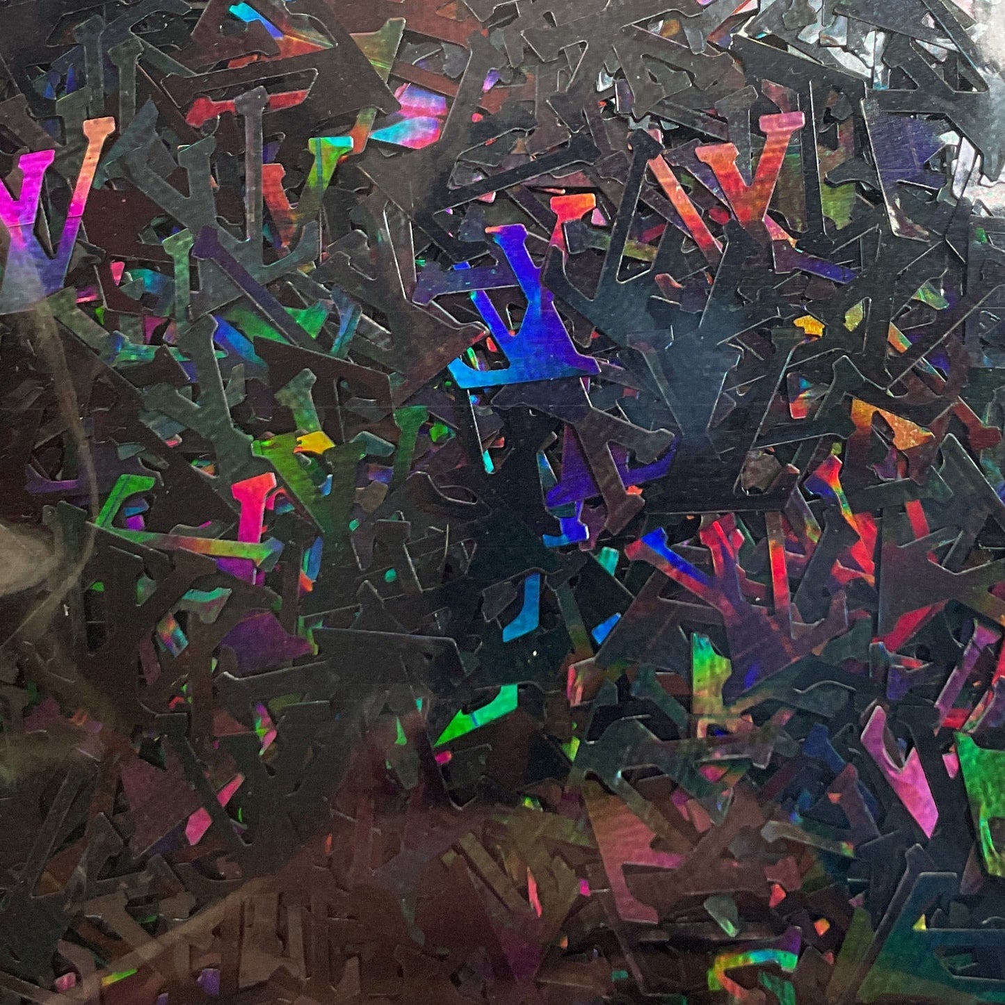 Black Holographic LV - Glitter Shapes