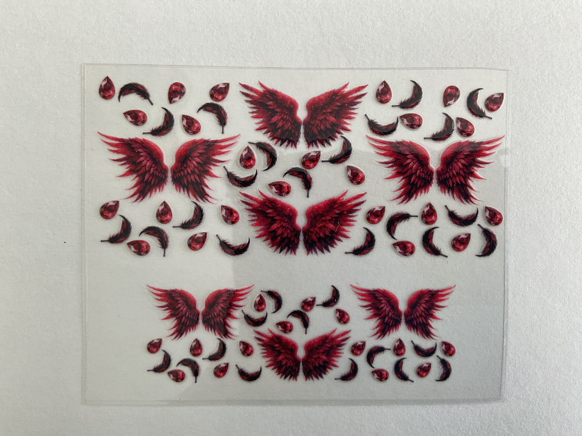 Red Gem Wings - Tumbler Keychain Wrap
