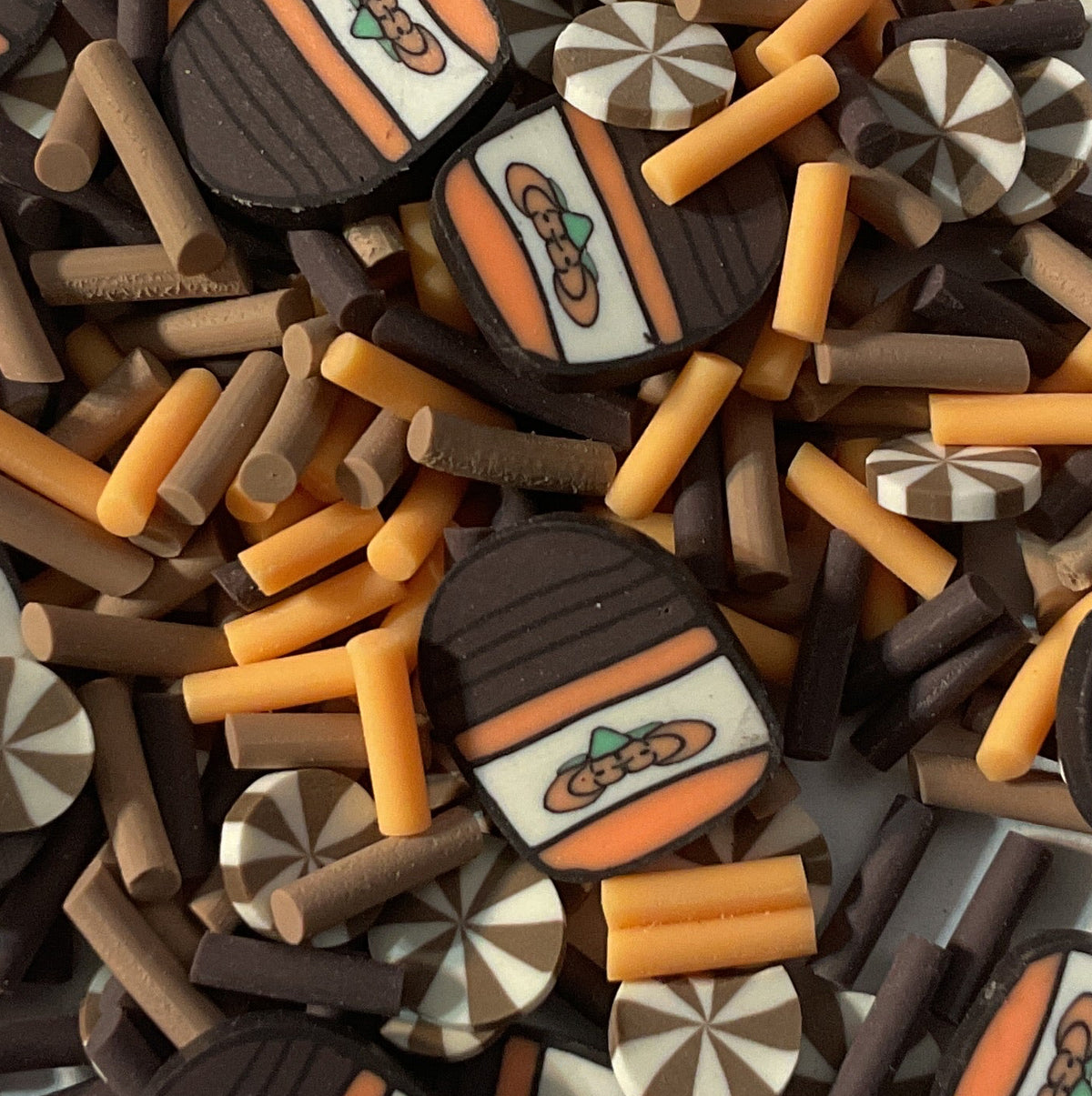 Coffee Cups Chocolate Candy Sprinkles - Clay Shapes
