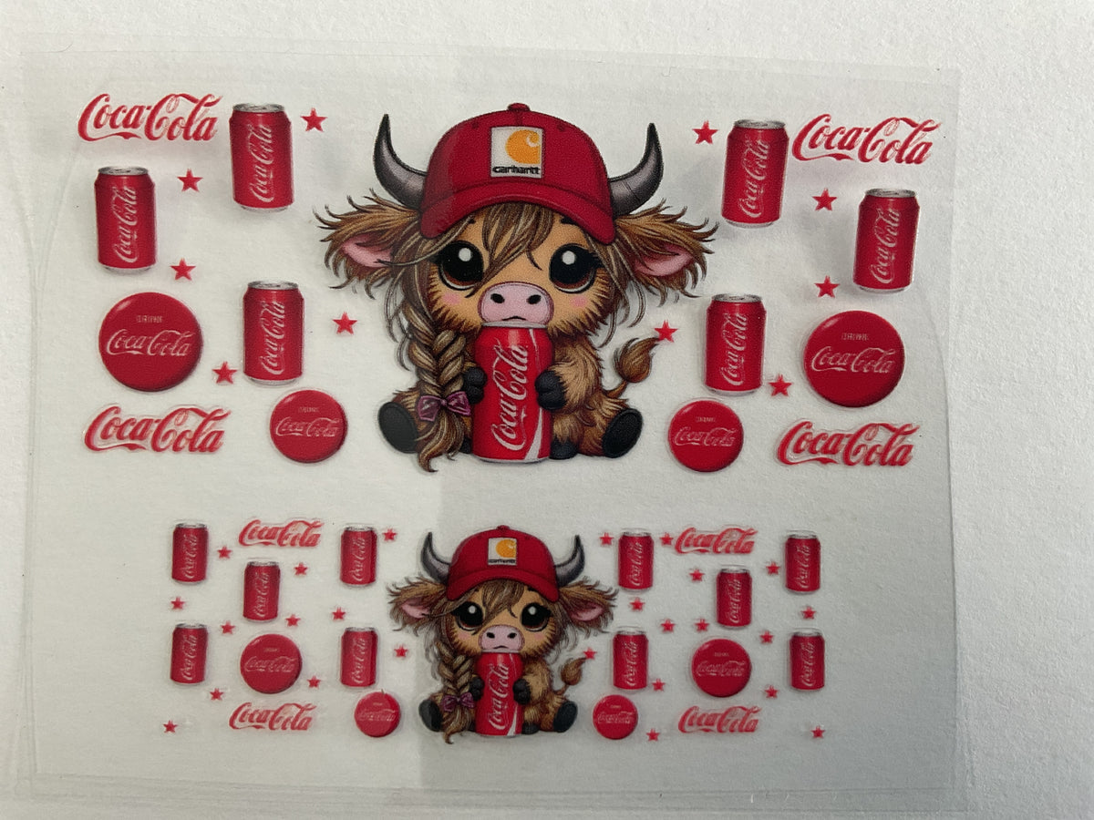 Cola Highland Cow - Tumbler Keychain Wrap