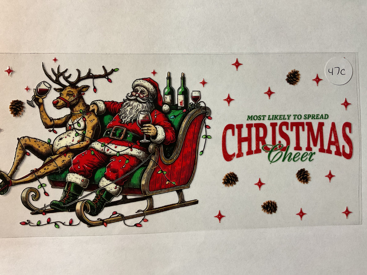 47C - Santa Sleigh - UV DTF
