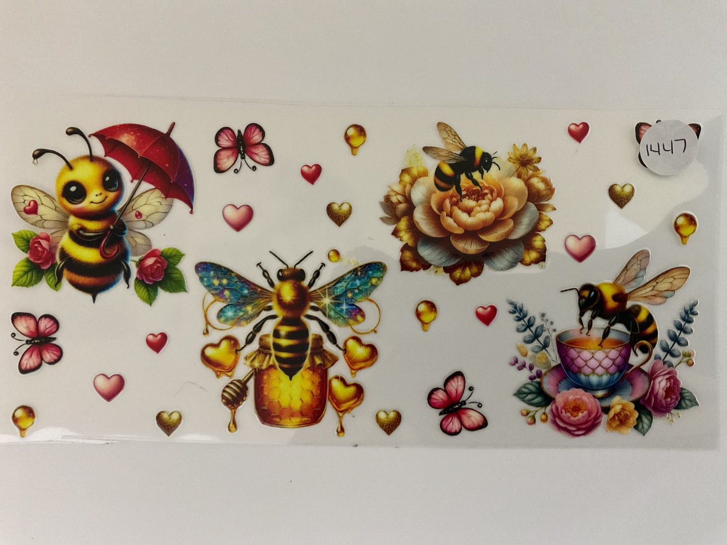 #1447 - Bees - UV DTF